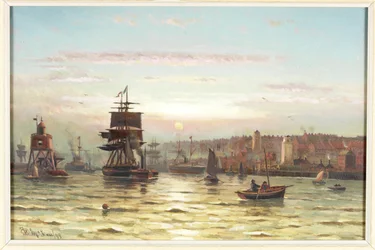 Eingang zum Tyne, Sonnenuntergang